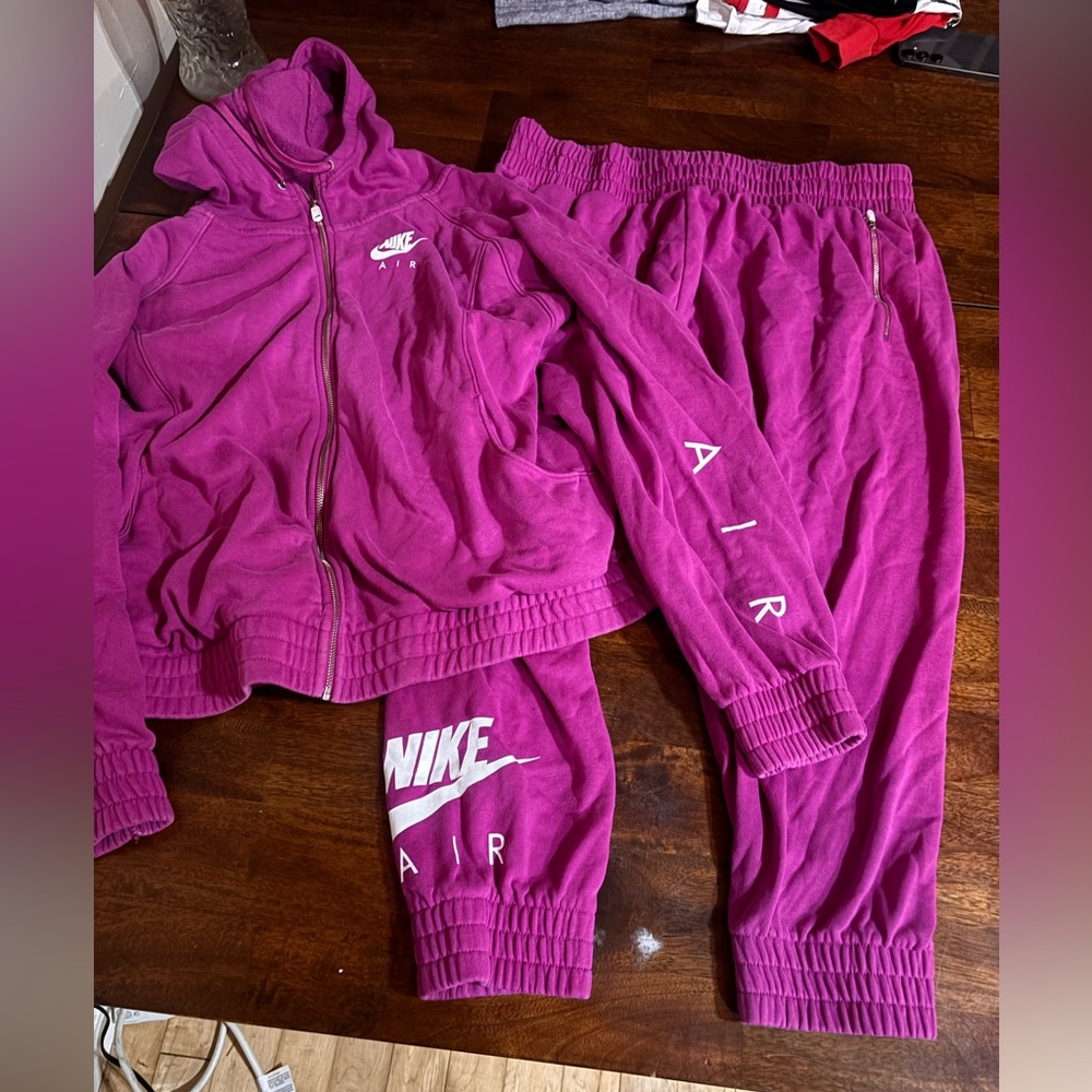 Nike Fuchsia Tracksuit with Logo Accents
